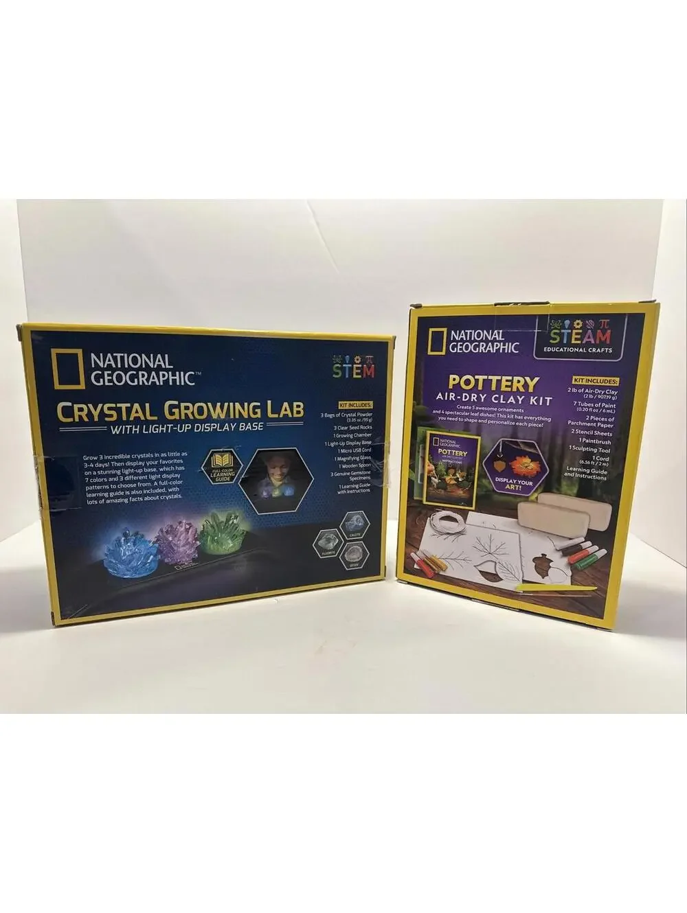 National Geographic Crystal Growing & Pottery stem crafts **New In Box**